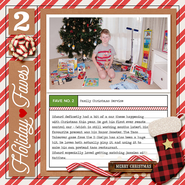 Holiday Faves Edward\'s gifts 2017 - Digital Scrapbook Page