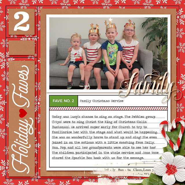Holiday Faves Family Christmas Services - Digital Scrapbook Page