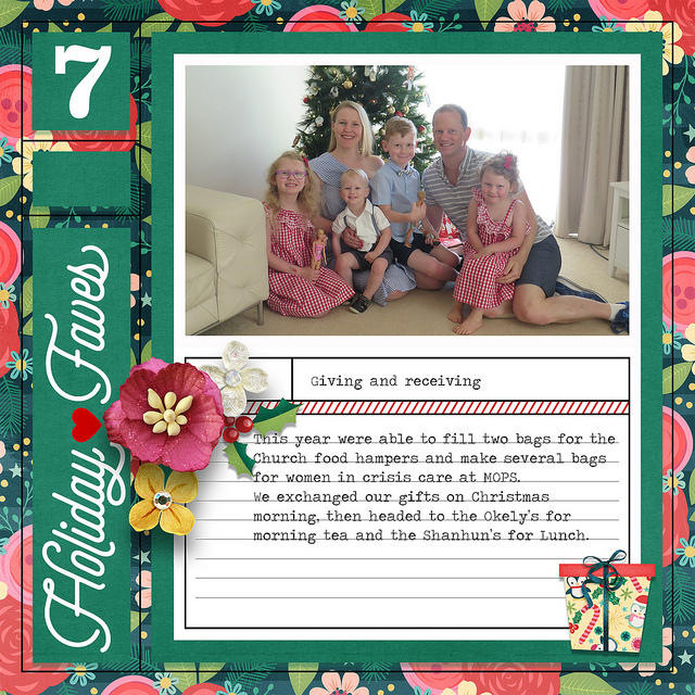 Holiday Faves Giving and Receiving - Digital Scrapbook Page