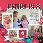 Emily is 8 Scrapbook page