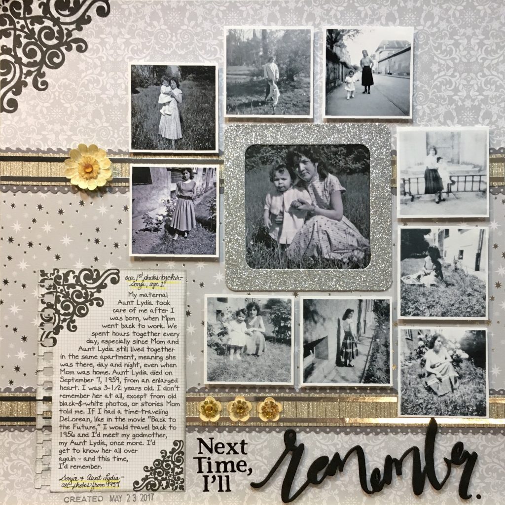 Vintage photos scrapbook