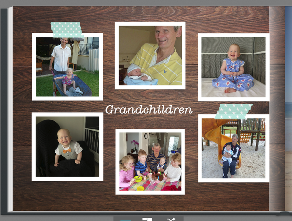 Grandchildren page with photos