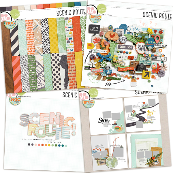 Scenic Route Digital Scrapbook Kit by Pink Reptile Design