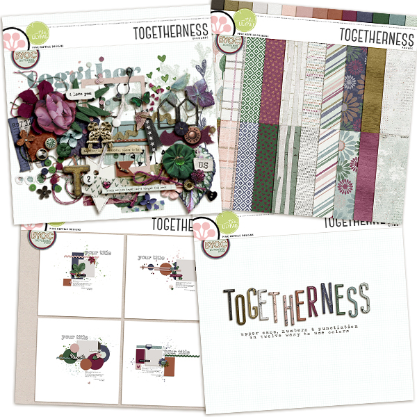 Togetherness digital scrapbook kit previews