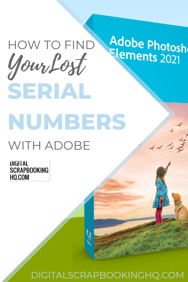 i lost my serial number for adobe photoshop elements 11