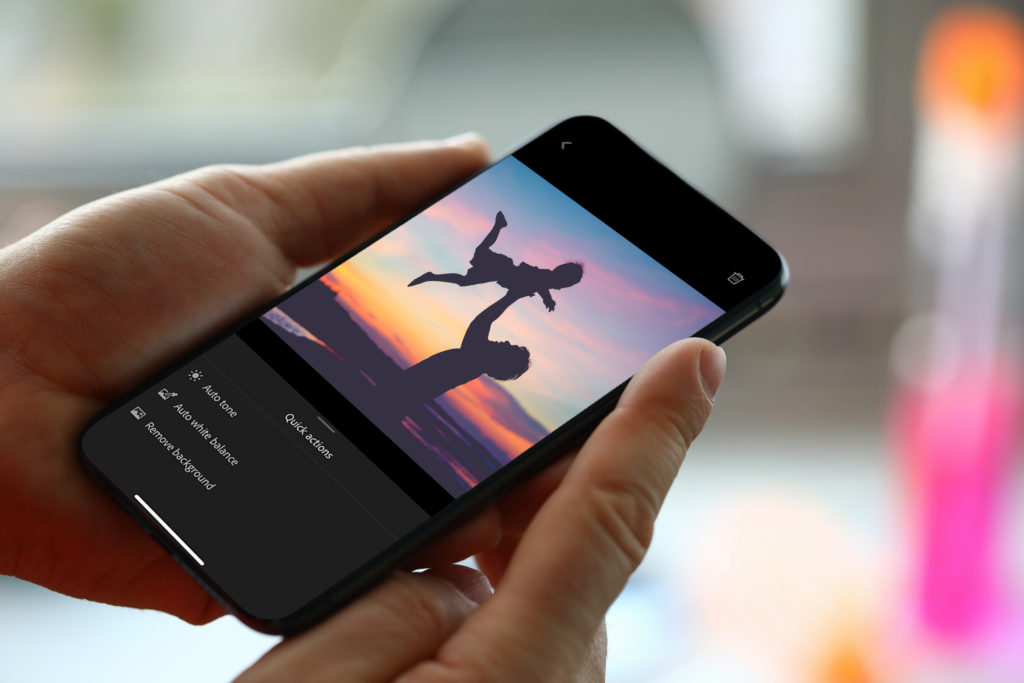 Editing in Photoshop Elements mobile app