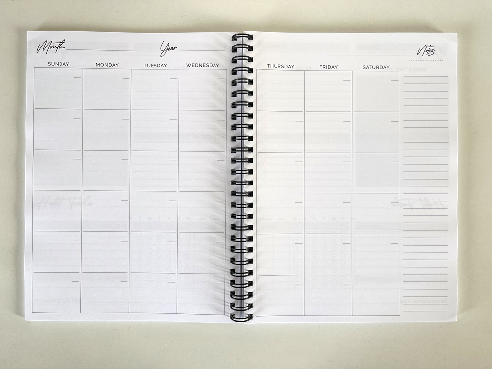 Forever Spiral Bound Planner - Monthly Spread