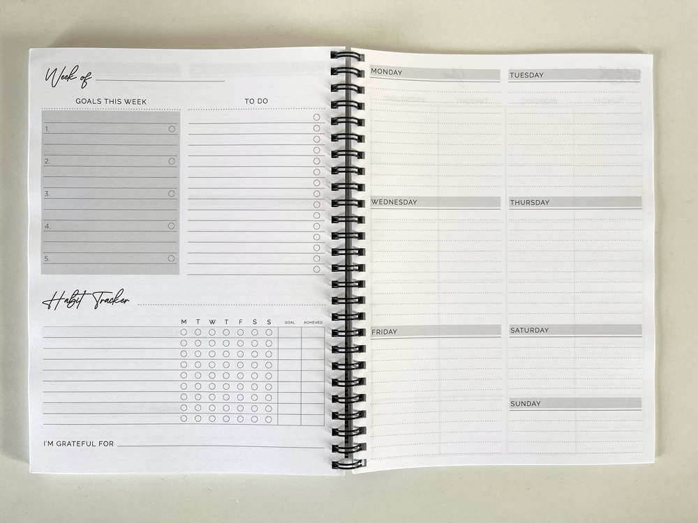 Forever Spiral Bound Planner - Weekly Spread